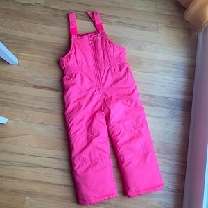 CARTERS Snow Pants with Straps Girls M 5-6 Pink